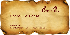 Csepella Noémi névjegykártya
