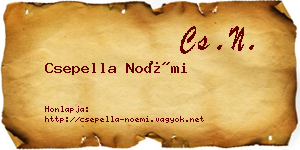 Csepella Noémi névjegykártya